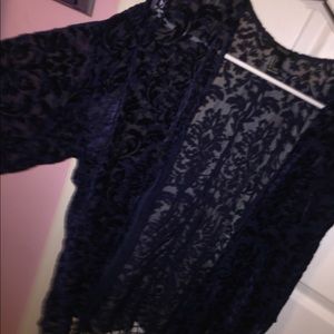 Floral Velvet Burnout Kimono